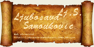 Ljubosava Samouković vizit kartica